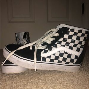 VANS High Top Sk8 Checkered Sneakers